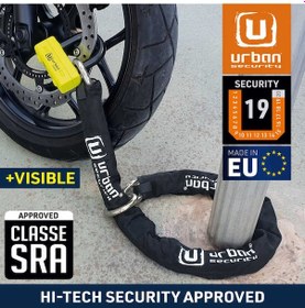 Resim Urban Securıty Ur74-120 13.5 Mm 120cm Kement Zincir Kilit 120cm Zincir 