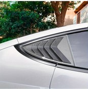 Resim Honeybeeshop Tesla Model 3 Arka Cam Panjur Kapağı Karbon Fiber Yan Havalandırma Perdesi Performans Yükseltme 