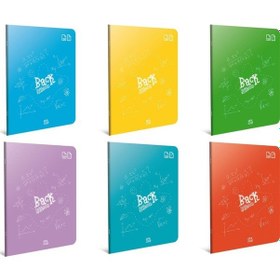 Resim Gıpta Back Tel Dikiş Plastik Kapak Defter A5 40 YP Kareli 4990-12-LI-PKT Çok Renkli 