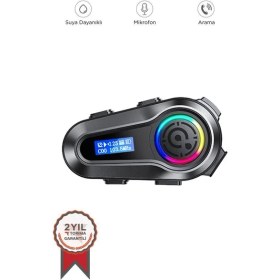 Resim Torima Q10 Siyah LCD Ekranlı Bluetooth Motosiklet Kulaklığı Intercom 