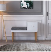 Resim Merlin Mobilya Paris Modern Puf Beyaz 