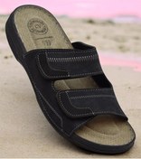 Resim 4412 Ortopedik Taban Erkek Terlik Erkek Cırtlı Terlik Sandalet Siyah 