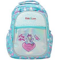 Resim Kaukko Kids Love Aynalı & Taşlı Unicorn Sırt Çantası 