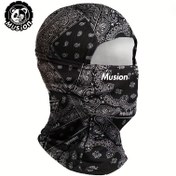 Resim Motosiklet, Hava Yumuşak Toplu, Binicilik, Toka Kapanışlı Örgü ile Paisley Bandana Baş Giyim için Yetişkin Boyutlu Nefes Alabilir Mesh Polyester Kapüşonlu Musion Balaklava Tam Yüz Maskesi - Off-Road Motosikletler için 