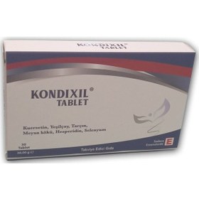 Resim Kondixil 30 Tablet Kuersetin, Yeşil Çay Ekstresi, Tarçın, Meyan Kökü, Hesperidin Ve Selenyum 