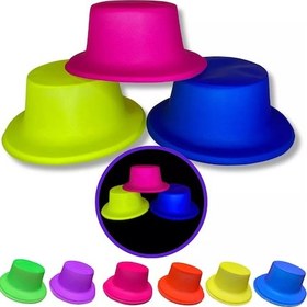 Resim Neon Partisi Tcu Renk Plastik Fötr Şapka - Evori-874096 