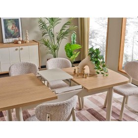 Resim Santo Yemek Odası Takımı Krem 