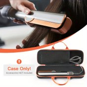 Resim Dayanıklı naylon saç düzleştirici çantası - şok emici ve toz geçirmez saklama kutusu, file cepleri, ergonomik tutma kolu ve pürüzsüz fermuar - Airstrain/Coral için uygun (sadece kutu) 