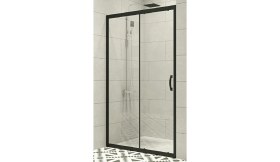 Resim Durul Duşakabin Ön Cephe Siyah 5mm Şeffaf Yükseklik 190 Cm 