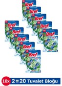 Resim Bref Power Aktiv Çam Kokulu Tuvalet Bloğu 10 Adet İkili Paket 
