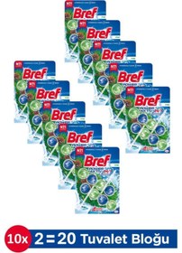 Resim Bref Power Aktiv Çam Kokulu Tuvalet Bloğu 10 Adet İkili Paket 