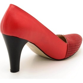 Resim Costo Shoes 2023 Kırmızı Damla Büyük Numara Kadın Ayakkabıları 