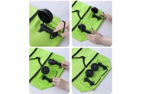 Resim Store Mania Ieg™ Alışveriş Çantası Katlanabilir Pazar Arabası Tekerlekli Pazar Arabası Katlanabilir 