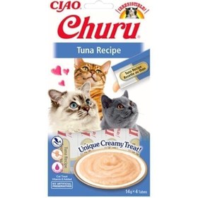 Resim Inaba Churu Ton Balıklı Yetişkin Kedi Krama Ödül Maması 4X14 gr 