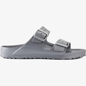 Resim Birkenstock Arizona Eva Metallic Çift Bantlı Erkek Gri Plaj Terliği 