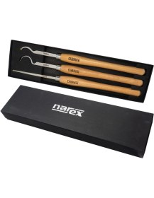 Resim Narex 859710 Elmas Uçlu Oyuk Için Ahşap Torna Bıçak Seti 3 Parça 