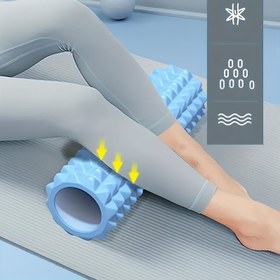 Resim 1 adet Kompakt & Dayanıklı Mini Köpük Silindir, Derin Doku Rahatlaması için EVA Masaj Çıkıntılı - Yoga, Pilates & Spor Salonu Antrenmanları için İdeal - Pembe, Mor, Mavi Renklerde Mevcut 