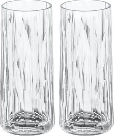 Resim STOREMAX Superglas Club No. 3, 2 adet, 250 ml, berraklığında plastik kokteyl bardağı, lüks, kırılmaz, yeniden 