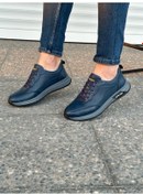 Resim Luis Figo Hakiki Deri Rahat Ortopedik Erkek Günlük Kışlık Sneaker Ayakkabı 40-44 Lacivert 
