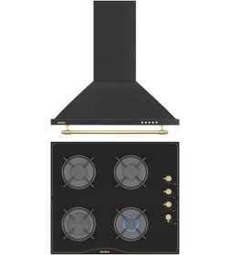 Resim Simfer Retro 3325 - 9612 2'li Cam Ankastre Set Siyah 