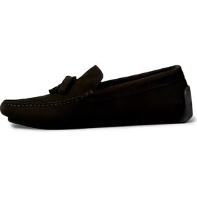 Resim Calvin Klein %100 Dana Süet Kahve Erkek Loafer Drıver Tassels Su 