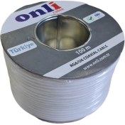 Resim Onli RG6U6 112TEL Beyaz Anten Kablosu 100METRE Yerli Üretim 