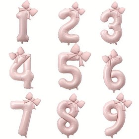 Resim 101.6 cm Pembe Sayı Balonları, Kurdele ile - Jumbo Doğum Günü Parti Süsleri, Düğünler, Kutlamalar ve Etkinlikler için, Düğün Balonları | Zarif Kurdele Tasarımı | Alüminyum Film Balonlar, Doğum Günü Parti Süsleri, Cadılar Bayramı Süsleri, Noel Süsleri 