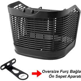Resim Bisiklet Ön Sepet Plastik Kapaklı Oversize Uyumlu 