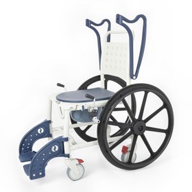 Resim Comfort Plus DM-8088B Banyo ve Tuvalet Sandalyesi (Lacivert) (6 Tekerlekli) - Turuncu 