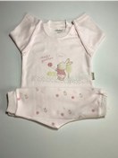 Resim Miniworld Top Oynayan Tavşan Desenli Kız Bebek Pamuklu Pijama Takımı 