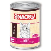 Resim Snacky Chunk Sığır Etli Kedi Konservesi 400 Gr 
