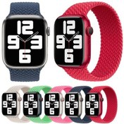 Resim iOS Uyumlu Ultra 49mm-watch Ultra 2 49mm / Seri 9-8-7 45mm / Se 3-se 2-6-se-5-4 44mm / 3-2-1 42mm 135mm Naylon Örgülü Saat Kordonu 