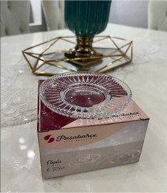 Resim Paşabahçe 54771 Çay Tabağı Elysia 6'lı 13 Cm Şeffaf 