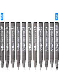 Resim Artline Drawing Teknik Çizim Kalemi 11'li Set 