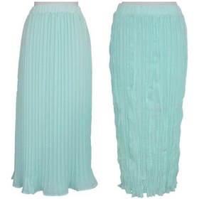 Resim Bulalgiy Kadın Mint Yeşili Pileli Maxi Etek - Bga476959 