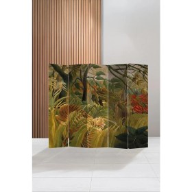 Resim Artavessa Dekoratif 5 Kanatlı Dijital Baskılı Kanvas Paravan - Seperatör - 200X180 cm - Model 5 