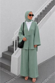 Resim bellura Önden Bağlamalı Kimono Takım 