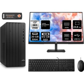 Resim Hp Pro Tower 290 G9 Intel Core I5 12500 20GB 512GB SSD RX550/4GB 23.8" Fhd Monitör Fdos 6D3A5EA Masaüstü Bilgisayar & Per4 USB Bellek 6D3A5EAMNT1317 
