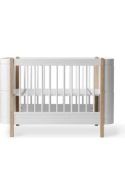 Resim Oliver Wood Mini+ Beşik 74X126 cm (White Oak) 
