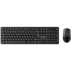 Resim Havit KB261WB Kablosuz Klavye Mouse Seti – Türkçe Q, Ultra Sessiz Tuşlar - Siyah 