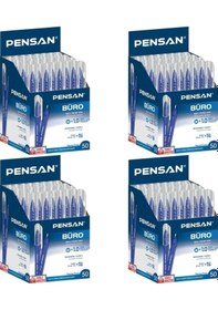 Resim 4 Paket Pensan Büro Mavi Tükenmez Kalem 50'li Toplam 200 Adet Çok Renkli 