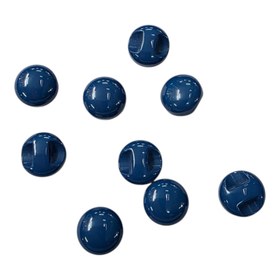 Resim 10 Adet Yuvarlak Amigurumi Düğmesi, Yelek, Kazak, Hırka Düğmesi (10mm - 16 Boy Düğme) - 5- Gök Mavi / Koyu İndigo 