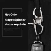 Resim Paslanmaz Çelik Fidget Spinner Anahtarlık - Pürüzsüz, Şık, Çok Fonksiyonlu Şişe Açacağı, Harika Bir Bitiş, Dayanıklı ve Taşınabilir Tasarım, Günlük Kullanım İçin, Günlük Taşıma Aracı | Şık Metalik Bitiş | Pürüzsüz Spinner Mekanizması 