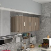 Resim Kenzlife hazır mutfak marina crd 060*150*32 mutfak banyo dolabı kapaklı raflı 