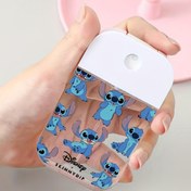 Resim 1 adet Stitch Taşınabilir Sprey Şişesi - Beyaz, Mavi ve Yeşil Detaylarla, Kompakt Seyahat Dostu Doldurulabilir Sprey Makyaj, Yaz Serinliği, Disney Hayranları İçin Hediye, Fan Malzemeleri, Eğlenceli Tasarım, Dayanıklı Plastik 