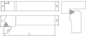 Resim S Sistem - ISO STJCR/L 93° Dış Çap Torna Kalemi 