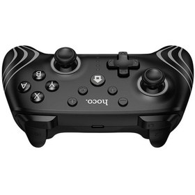 Resim Hoco. GA2 Unicorn RGB Işıklı Çok Fonksiyonlu PC Uyumlu Kablosuz Oyun Kolu Siyah 