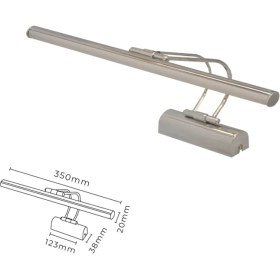 Resim Ucuz Geldi Krom Ayna Üstü Led Banyo Aplik Duvar Ayna Resim Tablo Gün Işığı Led Banyo Apliği 