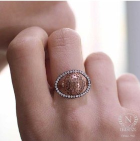 Resim 925 Ayar Rose Gümüş Taşlı Rodajlı Yüzük 