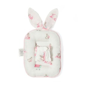Resim Müslin Bebek Emzirme Yastığı - Bébé Lapin Rose 